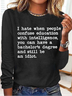 Women's funny  Letters Casual Shirt