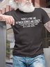 Men's There's A Fine Line Between Genius And Crazy I Like To Use That Line As A Jump Rope Funny Graphic Printing Crew Neck Casual Cotton T-Shirt