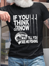 Men's Funny Word If You Think I'm Cute Now Wait Till You See Me Fishing Casual Loose T-Shirt