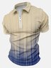 Men’s Geometric Line Pattern Art Abstract Casual Polo Shirt