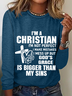 Women’s I'm A Christian Simple Cotton-Blend Shirt