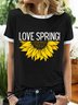 Lilicloth X Kat8lyst Love Spring Sunflower Women's Casual T-Shirt