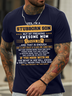 Men's Yes I Am A Stubborn Son But My Freaking Awesome Mom Loves Me And That Is Enough Funny Graphic Printing Text Letters Cotton Loose Casual T-Shirt