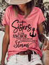 Women's Word Sisters Is The Anchor That Holds Us Through Life's Storms T-Shirt