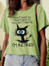Women's I'm Retired Funny Letter Crew Neck Casual T-Shirt