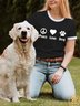 Lilicloth X Funnpaw Women's Peace Love Dog T-Shirt
