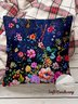 18*18 Throw Pillow Covers, Floral Soft Corduroy Cushion Pillowcase Case For Living Room
