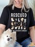 Lilicloth X Funnpaw Women's Rescued Is My Favorite Breed T-Shirt