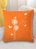 18*18 Throw Pillow Covers, Dandelion Soft Flax Cushion Pillowcase Case For Living Room