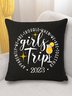 18*18 Throw Pillow Covers, Women’s Girls Trip Apparently We Are Trouble When We Are Together Soft Flax Cushion Pillowcase Case