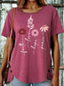 Women's Bloom Faith Hope Love Peace Casual T-Shirt