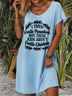 Women's Funny Word I Tried Gentle Parenting But These Kids Aren't Gentle Childing V Neck Casual Dress