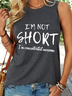 Women's funny I'm Not Short I'm Concentrated Awesome Crew Neck Tank Top