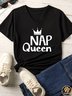 Lilicloth X Funnpaw Women's Nap Queen Matching V Neck T-Shirt