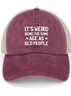 Men’s It’s Weird Being The Same Age As Old People Regular Fit Washed Mesh Back Baseball Cap
