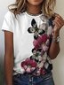 Women's Animal Butterfly Floral Casual T-Shirt