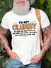 Men's I'm Not Clumsy It's Just The Floor Hates Me The Tables And Chairs Are Bullies The Wall Gets In The Way Funny Graphic Printing Loose Text Letters Casual Cotton T-Shirt