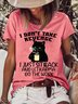 Women's I Don't Take Revenge I Just Sit Back And Let Karma Casual Letters T-Shirt