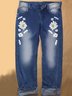 Women‘s Dragonfly Daisy Denim Casual Loose Jeans