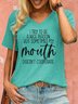 Womens I Try To Be A Nice Person Print Text Letters T-Shirt