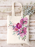 Women's Floral Print Shopping Tote