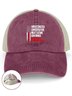 Mens Unvaccinated Conservative Meat Eating Gun funny Washed Mesh-back Baseball Cap