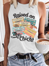 Women's 90s Country Music Dolly Text Letters Casual Crew Neck Tank Top