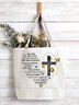 Women's Mercyme I Can Only Imagine Daisy Cross Christian Daisy Text Letters Shopping Tote