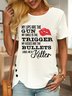 Lilicloth X Y My Lips Are The Gun My Smile Is The Trigger My Kisses Are The Bullets Label Me A Killer Women's Crew Neck T-Shirt