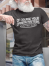 Men's Of Course Your Opinion Matters Just Not To Me Funny Graphic Printing Father's Day Gift Casual Cotton Text Letters Crew Neck T-Shirt