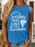 Women’s Sunshine Mixed With A Little Hurricane Casual Tank Top