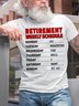 Women's Funny Retirement Weekly Schedule Crew Neck Casual T-Shirt