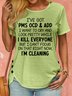 Women's I've Got PMS OCD & ADD I Want To Cry And Look Pretty Crew Neck T-Shirt