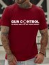 Mens Cotton Gun Control Hit Your Target Funny Casual T-Shirt