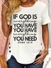 Women's God Is Everything You Have Casual Loose T-Shirt