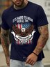 Lilicloth X Y It's Hard To Hear Over All This Freedom Eagle America Flag Men‘s Cotton Casual T-Shirt