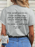 Women's Funny Word Dear Person Behind Me  Love Like Jesus Simple T-Shirt