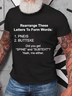 Men‘s Rearrange These Letters To Make Words Cotton Casual T-Shirt