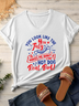 Women‘s You Look Like The 4th Of July Make Me Wants A Hot Dog Real Bad V Neck T-Shirt