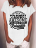 Women’s Sometimes You Forget You're Awesome So This Is Your Reminder Casual Crew Neck T-Shirt