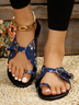 Women's Daisy Rivet Denim Thong Sandals