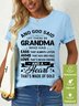 Women’s God Said Let There Be Grandma Who Has Ears That Always Listen Waterproof Oilproof And Stainproof Fabric T-Shirt