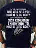 Men's I know how to hide a dead body Letters Casual Crew Neck T-Shirt