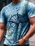 Men's Compass Graphic Round Neck Stretch Fit Short Sleeve T-Shirt