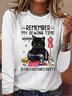Women's Remember My Sewing Time Is For Everyone's Safety Humor Casual Shirt