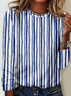 Women's Abstract Stripes Casual Shirt