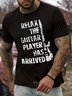 Men’s Relax The Guitar Player Has Arrived  Casual Regular Fit Cotton Crew Neck T-Shirt