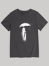 Men's Ghost In The Rain Casual Loose Halloween T-Shirt