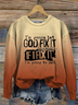 Casual Text Letters Sweatshirt