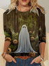 Women's Hallween Ghost Casual Tree Shirt
